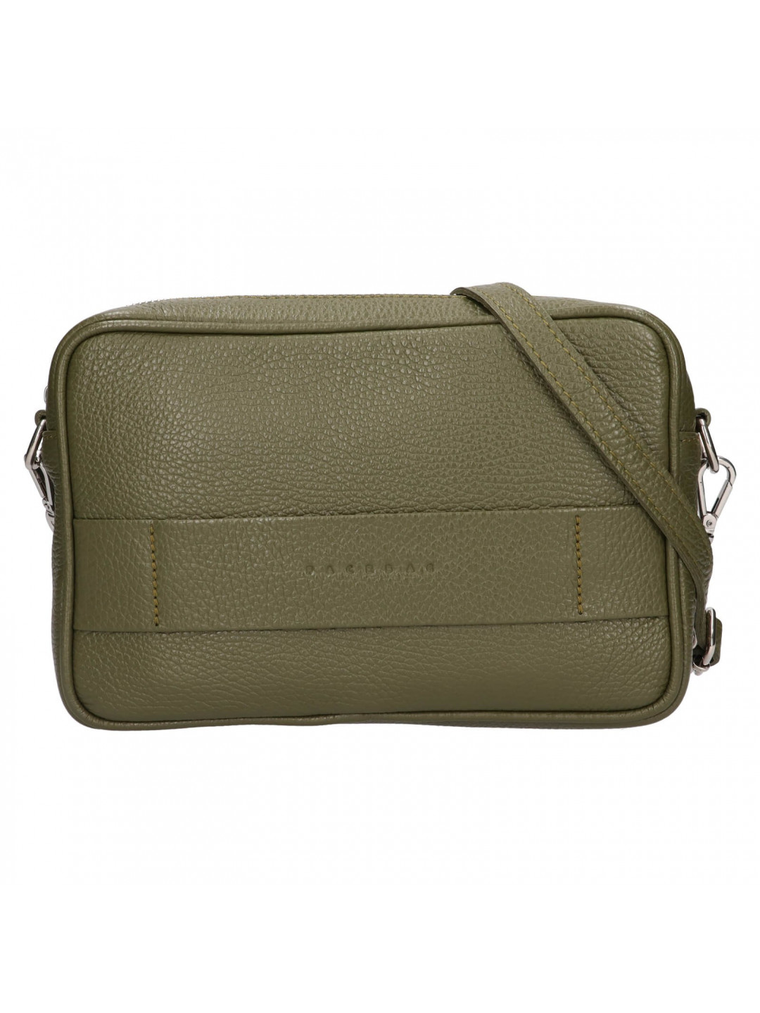 Trendy dámská kožená crossbody kabelka Facebag Martes – olivová